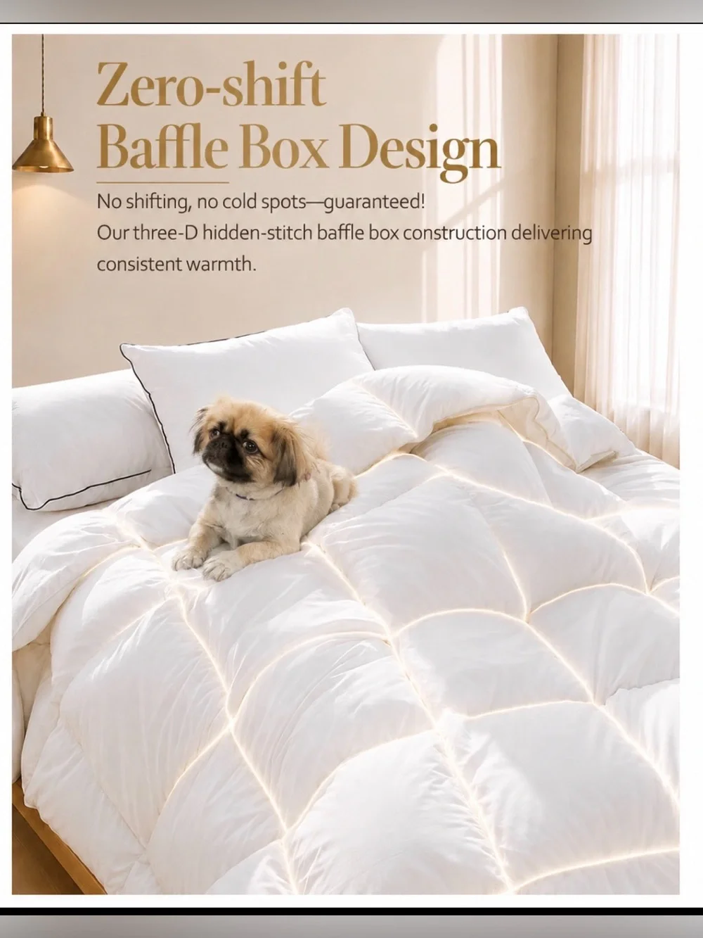 DWR Luxury Down Feather Fibers Comforter Full/Queen, Hotel-Style